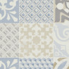 Sol PVC - Provence Azur carreaux de ciment bleu - Booster GERFLOR - rouleau 2M