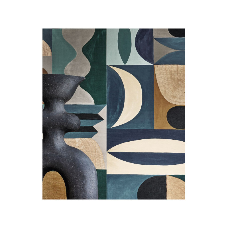 Panoramique Modelage bleu céladon - L'ATELIER - Casamance - 75564282