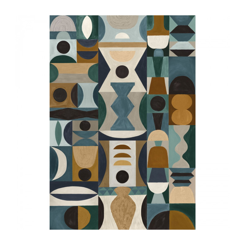 Panoramique Modelage bleu céladon - L'ATELIER - Casamance - 75564282