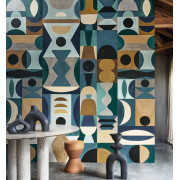 Panoramique Modelage bleu céladon - L'ATELIER - Casamance - 75564282