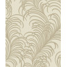 Papier peint Cabaret Cream plumes dorées - Stylist - Grandeco - A46502