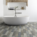 Sol PVC - Seaside Blue parquet vintage - Booster GERFLOR - rouleau 4M