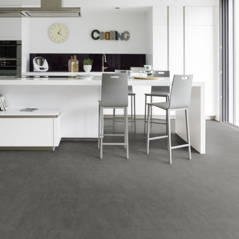 Sol PVC - Shade Anthracite béton gris - Booster GERFLOR - rouleau 4M