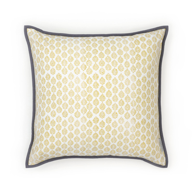 Housse de coussin 45x45 ANGE jaune soleil - Camengo Life