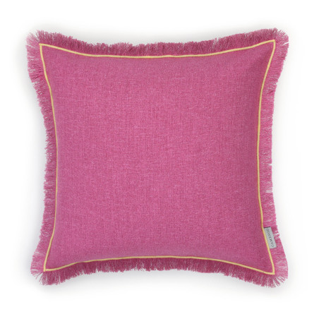 Housse de coussin 45x45 BRUGES framboise - Camengo Life