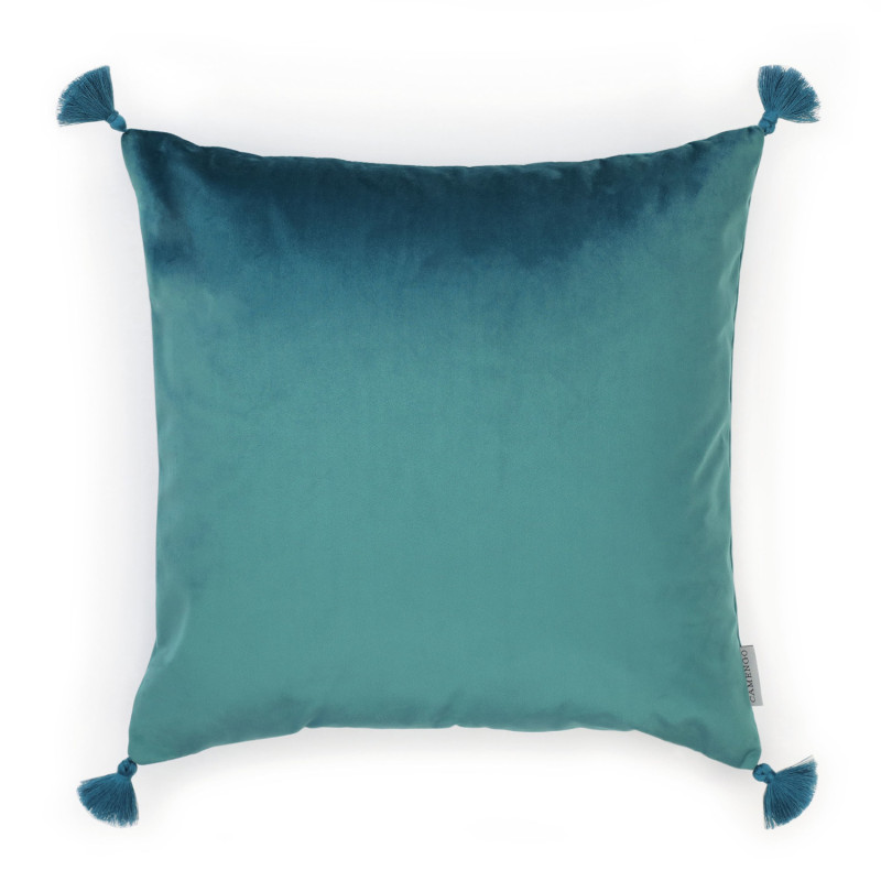 Housse de coussin 45x45 COULISSE bleu canard - Camengo Life