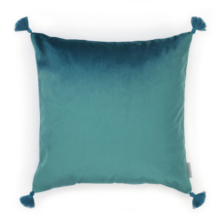 Housse de coussin 45x45 COULISSE bleu canard - Camengo Life