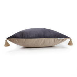 Housse de coussin 45x45 COULISSE BICOLORE reglisse - Camengo Life