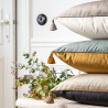 Housse de coussin 45x45 COULISSE BICOLORE sauge - Camengo Life