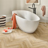Sol PVC - Alaska 536 parquet chevron bois clair - Texmark IVC - rouleau 4M