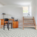 Sol PVC - Achilles 593 carreaux de ciment gris - Ultimate Stone IVC - rouleau 4M