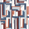 Papier peint intissé Jazz bordeaux marine - MISURA - Casamance - 74481454