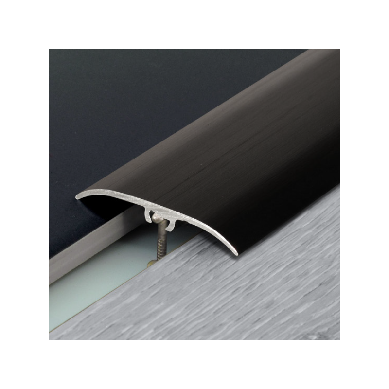 0,93mx41mm - Barre de seuil Brossé noir - invisible multi-niveaux Hamony - DINAC