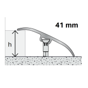 0,93mx41mm - Barre de seuil Brossé noir - invisible multi-niveaux Hamony - DINAC