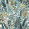 Papier peint intissé tropical PAOLA bleu et jaune - Rasch 833997