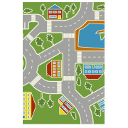 Sol PVC - Road Trip circuit enfant - Bartesa BEAUFLOR - rouleau 4M