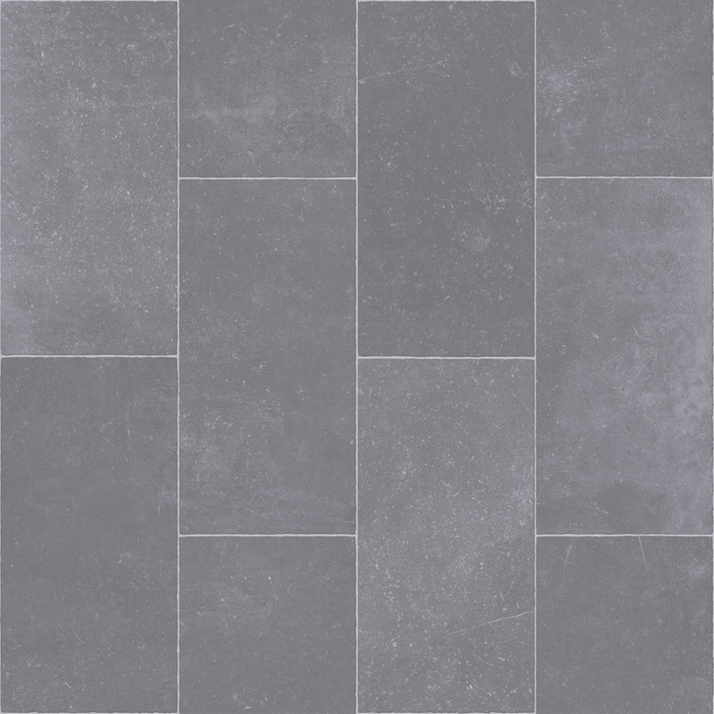 Sol PVC - Timaru 979D carrelage gris - Optima Dynasty BEAUFLOR - rouleau 3M