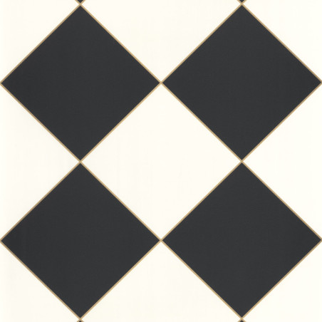 Papier peint Checkmate noir blanc et or - MOONLIGHT 2 - Caselio - MLGT104250964