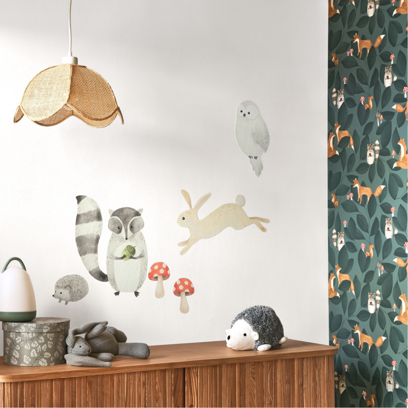 Stickers Décor Pré-encollé Animals Forest Naturel - ONCE UPON A TIME - Casadeco - OUAT88579023