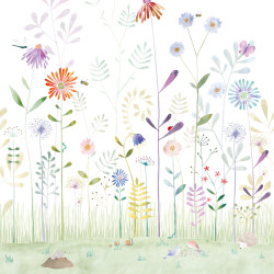 Panoramique intissé The Garden Small World Grenouille 200x280 cm_M - ONCE UPON A TIME - Casadeco - OUAT88297403