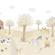 Panoramique intissé The Farm Adventures Naturel 400x250 cm Full_Small - ONCE UPON A TIME - Casadeco - OUAT88567710