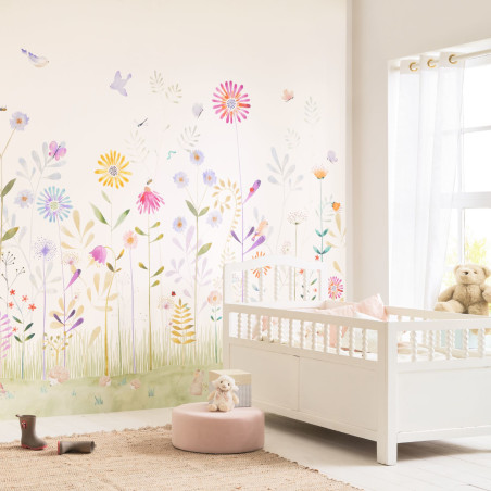 Panoramique intissé The Garden Small World Bouquet 400x280 cm Full_M - ONCE UPON A TIME - Casadeco - OUAT88557811