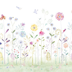 Panoramique intissé The Garden Small World Bouquet 400x310 cm Full_L - ONCE UPON A TIME - Casadeco - OUAT88557812