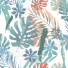 Papier peint Palme Tropicale bleu, vert et orange - IMPRIM'LUXE  - Ugepa - L67521