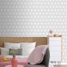 Papier peint Coquilles grises blanches et paillettes - EDEN  - Ugepa - M58900