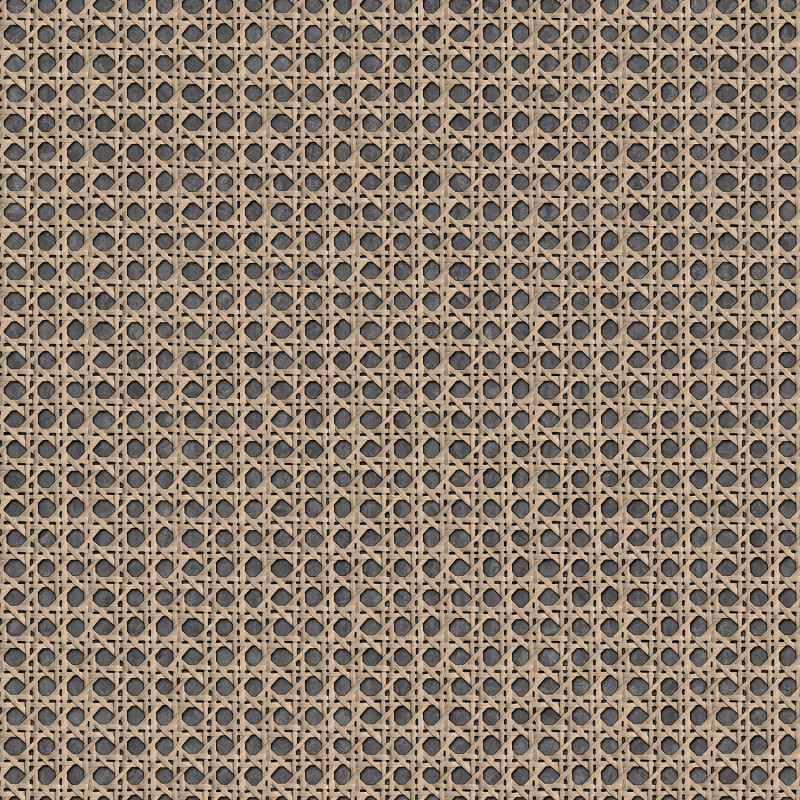 Papier peint Faux Semblant cannage bois naturel - IMPRIM'LUXE  - Ugepa - M61409
