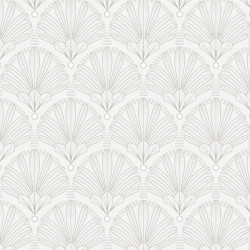 Papier peint Plume graphique blanc - ELEGANCE  - Ugepa - M53300