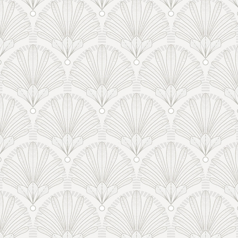 Papier peint Plume graphique blanc - ELEGANCE  - Ugepa - M53300