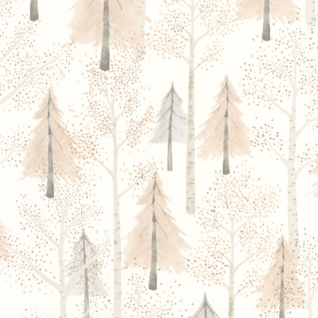 Papier Peint intissé Walk In The Forest beige nude - ONCE UPON A TIME - Casadeco - OUAT88241732