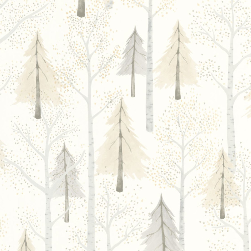 Papier Peint intissé Walk In The Forest naturel - ONCE UPON A TIME - Casadeco - OUAT88249210