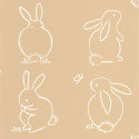 Papier Peint intissé Funny Bunny beige camel- ONCE UPON A TIME - Casadeco - OUAT88381887