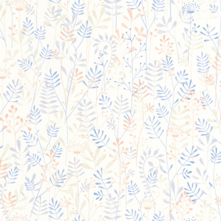 Papier Peint intissé Wild Garden bleu ciel - ONCE UPON A TIME - Casadeco - OUAT88326782