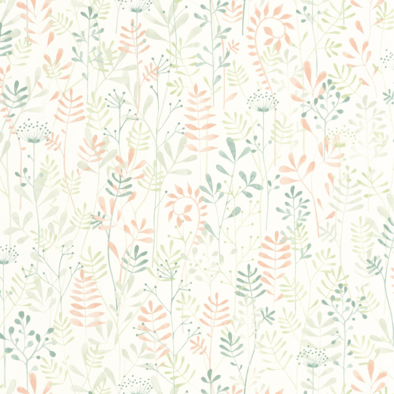 Papier Peint intissé Wild Garden vert amande - ONCE UPON A TIME - Casadeco - OUAT88327742