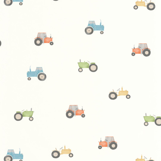 Papier Peint intissé Vintage Tracteur multicolore - ONCE UPON A TIME - Casadeco - OUAT88368726