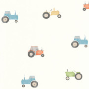 Papier Peint intissé Vintage Tracteur multicolore - ONCE UPON A TIME - Casadeco - OUAT88368726
