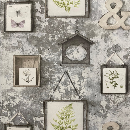 Papier peint Frame Concrete effect - EXPOSURE - Grandeco Life - EP2102