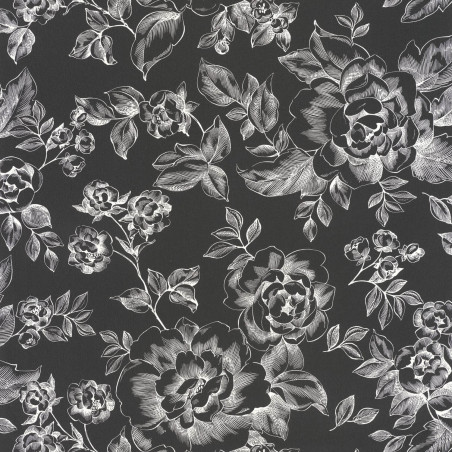 Papier peint A Fleur de Peau noir et blanc - MOONLIGHT 2 - Caselio - MLGT69849122