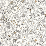 Papier Peint intissé Jardin de Giverny blanc et or - MOONLIGHT 2 - Caselio - MLGT103000215