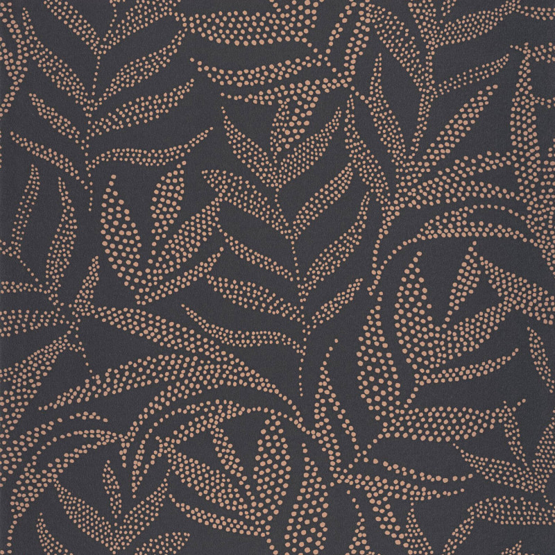 Papier peint Sauvage noir et cuivre - MOONLIGHT 2 - Caselio - MLGT104309427
