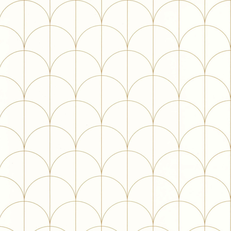 Papier Peint intissé Sundown blanc et or - MOONLIGHT 2 - Caselio - MLGT104240253