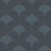 Papier Peint intissé Théâtre bleu orage - TWENTIES - Casadeco - TWNT88686406