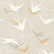 Papier Peint intissé Swallow beige lin - TWENTIES - Casadeco - TWNT88631323