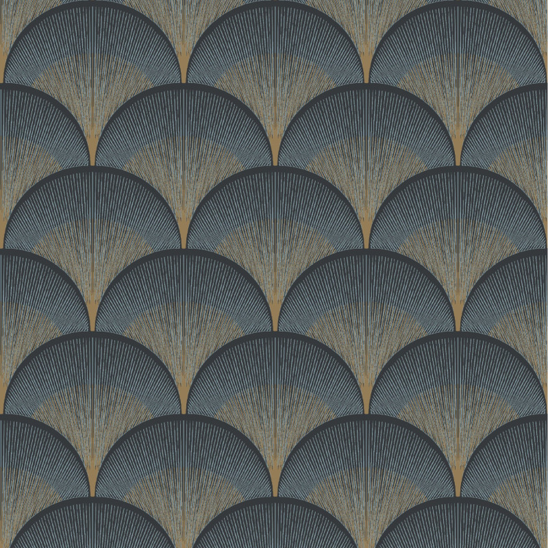 Papier Peint intissé Broadway bleu orage - TWENTIES - Casadeco - TWNT88666404