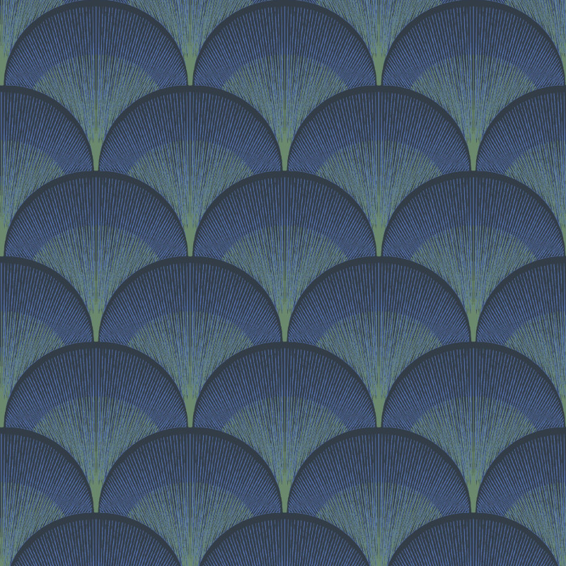 Papier Peint intissé Broadway bleu indigo - TWENTIES - Casadeco - TWNT88666566