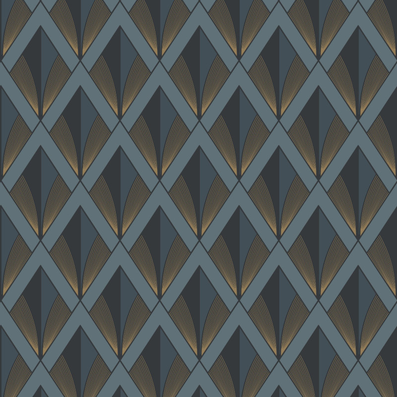Papier Peint intissé Chrysler bleu orage - TWENTIES - Casadeco - TWNT88676414