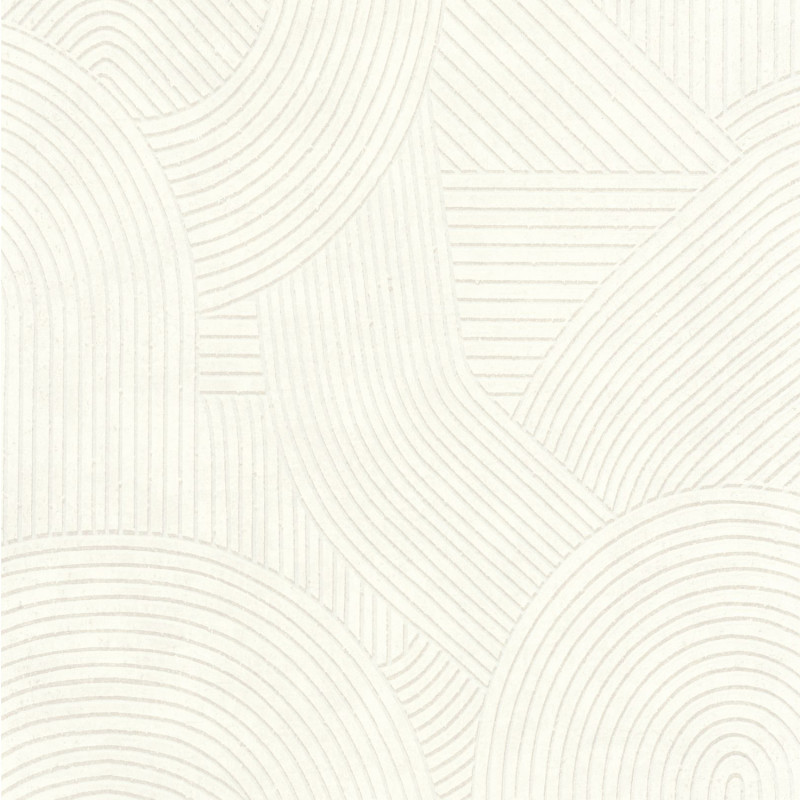 Papier Peint intissé Jardin des Pierres blanc polaire - KYOTO - Casadeco - KYTO88750213